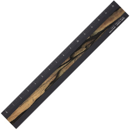 Lineal Aluminium/Holz 15 cm Black/Pale Moon Ebony in der Gruppe Basteln & Hobby / Hobbyzubehör / Lineale bei Pen Store (136447)