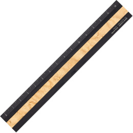 Lineal Aluminium/Holz 15 cm Black/Bird's Eye Maple in der Gruppe Basteln & Hobby / Hobbyzubehör / Lineale bei Pen Store (136448)