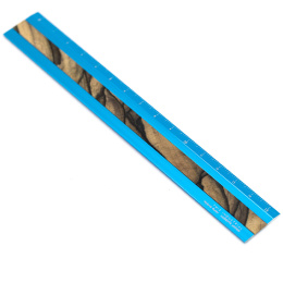 Lineal Aluminium/Holz 15 cm Turquoise/Pale Moon Ebony in der Gruppe Basteln & Hobby / Hobbyzubehör / Lineale bei Pen Store (136449)