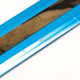 Lineal Aluminium/Holz 15 cm Turquoise/Pale Moon Ebony in der Gruppe Basteln & Hobby / Hobbyzubehör / Lineale bei Pen Store (136449)
