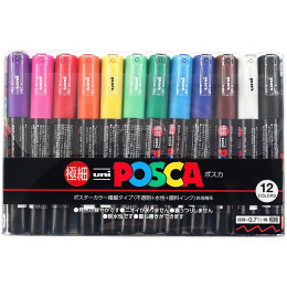Posca PC-1MC 12er-Set in der Gruppe Stifte / Künstlerstifte / Acrylmarker bei Pen Store (136456)