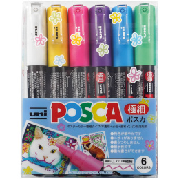 Posca PC-1MC Soft tones 6er-Set in der Gruppe Stifte / Künstlerstifte / Acrylmarker bei Pen Store (136457)