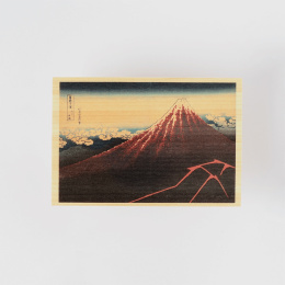 Postkarte in Hinoki-holz – Hokusai „Views of Mount Fuji“ 6er-Set A in der Gruppe Basteln & Hobby / Feiertage und Jahreszeiten / Karten und Kuverts bei Pen Store (136592)
