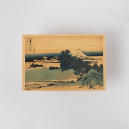 Postkarte in Hinoki-holz – Hokusai „Views of Mount Fuji“ 6er-Set A in der Gruppe Basteln & Hobby / Feiertage und Jahreszeiten / Karten und Kuverts bei Pen Store (136592)