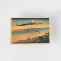 Postkarte in Hinoki-holz – Hokusai „Views of Mount Fuji“ 6er-Set B in der Gruppe Basteln & Hobby / Feiertage und Jahreszeiten / Karten und Kuverts bei Pen Store (136593)