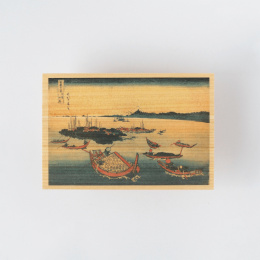 Postkarte in Hinoki-holz – Hokusai „Views of Mount Fuji“ 6er-Set B in der Gruppe Basteln & Hobby / Feiertage und Jahreszeiten / Karten und Kuverts bei Pen Store (136593)