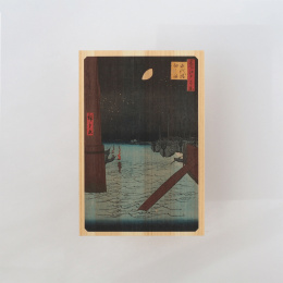 Postkarte in Hinoki-holz – Hiroshige „One Hundred Views of Edo“ 6er-Set in der Gruppe Basteln & Hobby / Feiertage und Jahreszeiten / Karten und Kuverts bei Pen Store (136594)