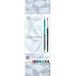 Bicolor Alpine Frost 9er‑Set + Pinsel in der Gruppe Stifte / Künstlerstifte / Aquarellstifte bei Pen Store (136599)