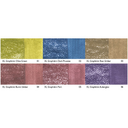 Graphitint XL Blocks Tin 6er-Set in der Gruppe Künstlerbedarf / Buntstifte und Bleistifte / Grafit- und Bleistifte bei Pen Store (136638)