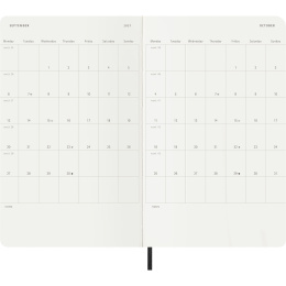 Kalender 18M WeekNote Soft Cover Large Black in der Gruppe Papier & Blöcke / Kalender und Terminkalender / 18 Monate Tageskalender bei Pen Store (137008)