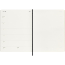 Kalender 18M WeekNote Soft Cover XL Black in der Gruppe Papier & Blöcke / Kalender und Terminkalender / 18 Monate Tageskalender bei Pen Store (137009)