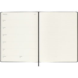 Kalender 18M WeekNote Hard Cover XL Black in der Gruppe Papier & Blöcke / Kalender und Terminkalender / 18 Monate Tageskalender bei Pen Store (137012)