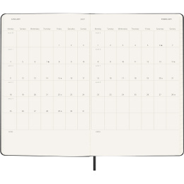 Kalender 18M Weekly Hard Cover Horisontell Large Black in der Gruppe Papier & Blöcke / Kalender und Terminkalender / 18 Monate Tageskalender bei Pen Store (137014)