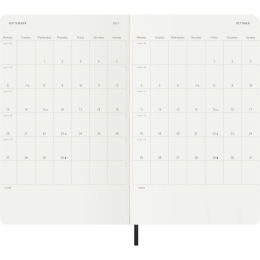 Kalender 18M Daily Soft Cover Large Black in der Gruppe Papier & Blöcke / Kalender und Terminkalender / 18 Monate Tageskalender bei Pen Store (137015)
