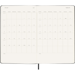 Kalender 18M Daily Hard Cover Large Black in der Gruppe Papier & Blöcke / Kalender und Terminkalender / 18 Monate Tageskalender bei Pen Store (137016)