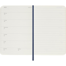 Kalender 18M WeekNote Soft Cover Pocket Sapphire Blue in der Gruppe Papier & Blöcke / Kalender und Terminkalender / 18 Monate Tageskalender bei Pen Store (137018)