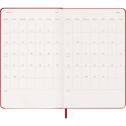 Kalender 18M WeekNote Hard Cover Large Red in der Gruppe Papier & Blöcke / Kalender und Terminkalender / 18 Monate Tageskalender bei Pen Store (137022)