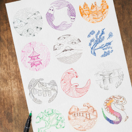 Pin Fine Line Colours 8er-Set in der Gruppe Stifte / Künstlerstifte / Fineliner bei Pen Store (137085)