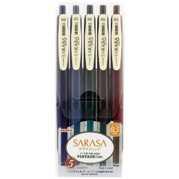 Sarasa Clip Vintage A 5er-Pack  in der Gruppe Stifte / Schreiben / Gelschreiber bei Pen Store (137259)