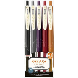 Sarasa Clip Vintage B 5er-Pack in der Gruppe Stifte / Schreiben / Gelschreiber bei Pen Store (137260)
