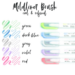Mildliner Brush 5-pack Cool & Refined set in der Gruppe Stifte / Künstlerstifte / Pinselstifte bei Pen Store (137265)