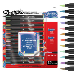 Creative Marker Brush Tip 12er-Pack Earth Tones in der Gruppe Stifte / Künstlerstifte / Acrylmarker bei Pen Store (137406)