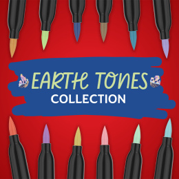 Creative Marker Brush Tip 12er-Pack Earth Tones in der Gruppe Stifte / Künstlerstifte / Acrylmarker bei Pen Store (137406)