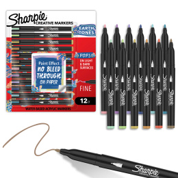 Creative Marker Fine Tip 12er-Pack Earth Tones in der Gruppe Stifte / Künstlerstifte / Acrylmarker bei Pen Store (137407)