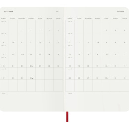 Kalender 12M Daily 2027 Softcover Large Red in der Gruppe Papier & Blöcke / Kalender und Terminkalender / 12 Monate Tageskalender bei Pen Store (137427)