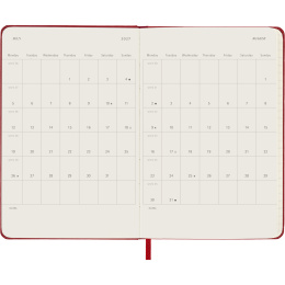 Kalender 12M Daily 2027 Hardcover Pocket Red in der Gruppe Papier & Blöcke / Kalender und Terminkalender / 12 Monate Tageskalender bei Pen Store (137435)