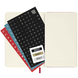 Kalender 12M Daily 2027 Softcover Pocket Red in der Gruppe Papier & Blöcke / Kalender und Terminkalender / 12 Monate Tageskalender bei Pen Store (137436)