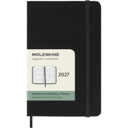 Kalender 12M Weekly Horizontal 2027 Hardcover Pocket Black  in der Gruppe Papier & Blöcke / Kalender und Terminkalender / 12 Monate Tageskalender bei Pen Store (137448)