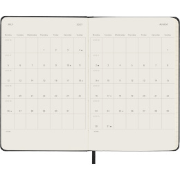 Kalender 12M Weekly Horizontal 2027 Hardcover Pocket Black  in der Gruppe Papier & Blöcke / Kalender und Terminkalender / 12 Monate Tageskalender bei Pen Store (137448)
