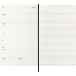Kalender 12M Weekly Notebook 2027 Softcover Large Black  in der Gruppe Papier & Blöcke / Kalender und Terminkalender / 12 Monate Tageskalender bei Pen Store (137451)
