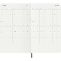 Kalender 12M Weekly Notebook 2027 Softcover Large Black  in der Gruppe Papier & Blöcke / Kalender und Terminkalender / 12 Monate Tageskalender bei Pen Store (137451)