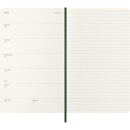 Kalender 12M Weekly Notebook 2027 Softcover Large Myrtle Green  in der Gruppe Papier & Blöcke / Kalender und Terminkalender / 12 Monate Tageskalender bei Pen Store (137453)