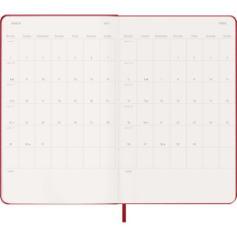 Kalender 12M Weekly Notebook 2027 Hardcover Large Red  in der Gruppe Papier & Blöcke / Kalender und Terminkalender / 12 Monate Tageskalender bei Pen Store (137455)