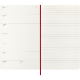 Kalender 12M Weekly Notebook 2027 Softcover Large Red  in der Gruppe Papier & Blöcke / Kalender und Terminkalender / 12 Monate Tageskalender bei Pen Store (137456)