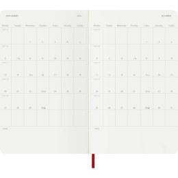 Kalender 12M Weekly Notebook 2027 Softcover Large Red  in der Gruppe Papier & Blöcke / Kalender und Terminkalender / 12 Monate Tageskalender bei Pen Store (137456)