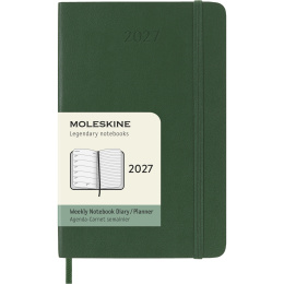 Kalender 12M Weekly Notebook 2027 Softcover Pocket Myrtle Green  in der Gruppe Papier & Blöcke / Kalender und Terminkalender / 12 Monate Tageskalender bei Pen Store (137461)
