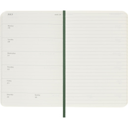 Kalender 12M Weekly Notebook 2027 Softcover Pocket Myrtle Green  in der Gruppe Papier & Blöcke / Kalender und Terminkalender / 12 Monate Tageskalender bei Pen Store (137461)