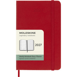 Kalender 12M Weekly Notebook 2027 Hardcover Pocket Red  in der Gruppe Papier & Blöcke / Kalender und Terminkalender / 12 Monate Tageskalender bei Pen Store (137463)