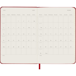 Kalender 12M Weekly Notebook 2027 Hardcover Pocket Red  in der Gruppe Papier & Blöcke / Kalender und Terminkalender / 12 Monate Tageskalender bei Pen Store (137463)