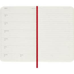 Kalender 12M Weekly Notebook 2027 Softcover Pocket Red  in der Gruppe Papier & Blöcke / Kalender und Terminkalender / 12 Monate Tageskalender bei Pen Store (137464)