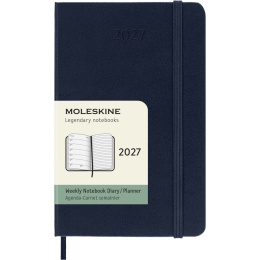 Kalender 12M Weekly Notebook 2027 Hardcover Pocket Sapphire Blue  in der Gruppe Papier & Blöcke / Kalender und Terminkalender / 12 Monate Tageskalender bei Pen Store (137465)