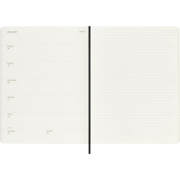 Kalender 12M Weekly Notebook 2027 Softcover XL Black  in der Gruppe Papier & Blöcke / Kalender und Terminkalender / 12 Monate Tageskalender bei Pen Store (137467)
