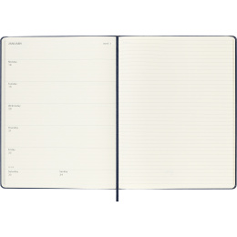 Kalender 12M Weekly Notebook 2027 Hardcover XL Sapphire Blue  in der Gruppe Papier & Blöcke / Kalender und Terminkalender / 12 Monate Tageskalender bei Pen Store (137468)