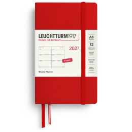 Kalender Weekly Planner 2027 A6 Cherry in der Gruppe Papier & Blöcke / Kalender und Terminkalender / 12 Monate Tageskalender bei Pen Store (137481)
