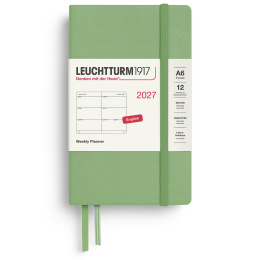 Kalender Weekly Planner 2027 A6 Sage in der Gruppe Papier & Blöcke / Kalender und Terminkalender / 12 Monate Tageskalender bei Pen Store (137483)