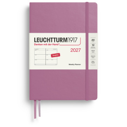 Kalender Weekly Planner 2027 A5 Dusty Rose in der Gruppe Papier & Blöcke / Kalender und Terminkalender / 12 Monate Tageskalender bei Pen Store (137487)